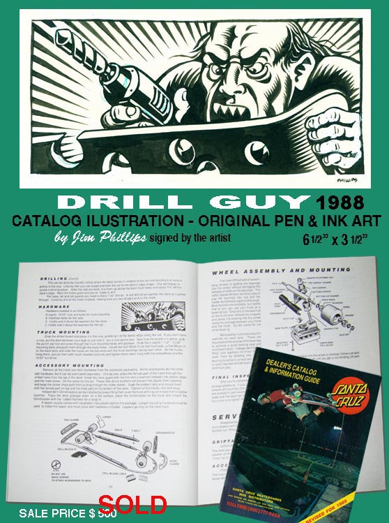 80s Jim Phillips 本人オーダー 9’4 ビンテージ ORIGINAL SANTA CRUZ 80s ART